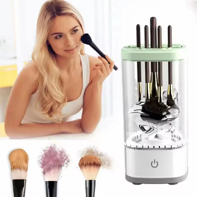 Limpiador Eléctrico De Brochas De Maquillaje: Limpias Y Secas En Segundos