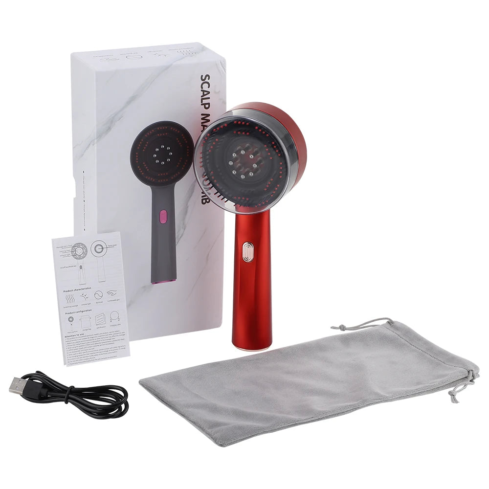 Peine Capilar De Luz Roja Con Aplicador De Sérum