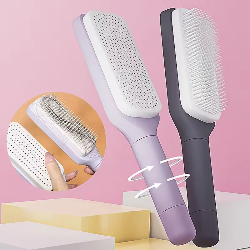 Cepillo De Pelo Autolimpiable Con Un Solo Clic