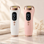 Depiladora IPL en blanco y en rosa