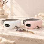 Gafas de masaje para ojos en blanco y en rosa