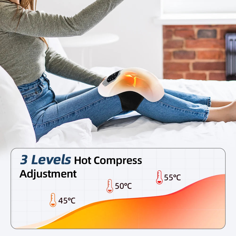 Masajeador de rodilla con calor y presión de aire
