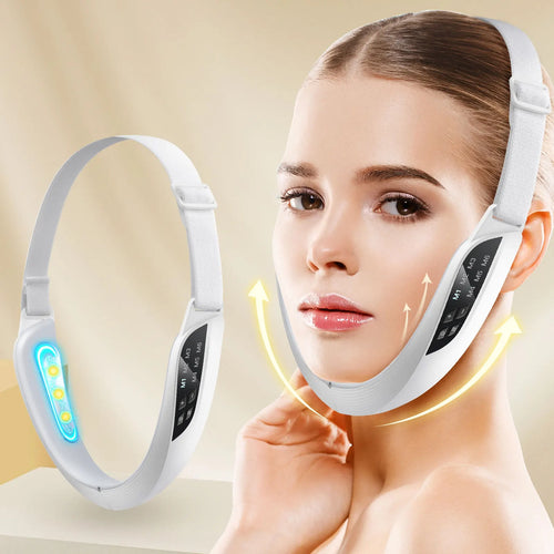 Masajeador facial anti papada con luz LED