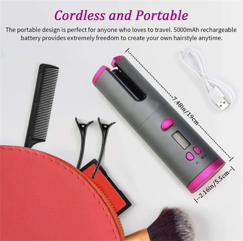Rizador de pelo automático inalámbrico