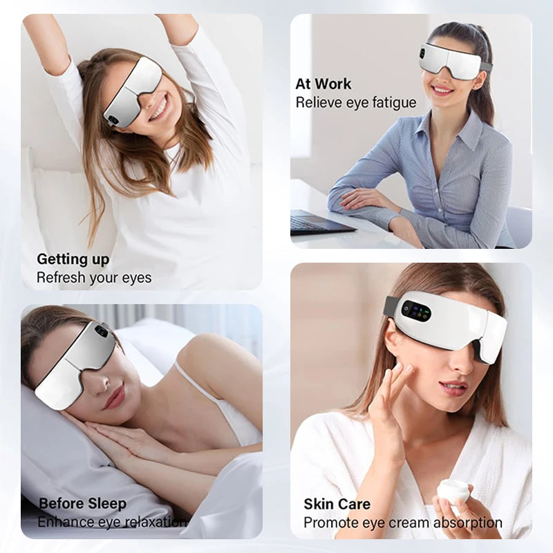 Gafas de masaje para ojos con calor y presión de aire