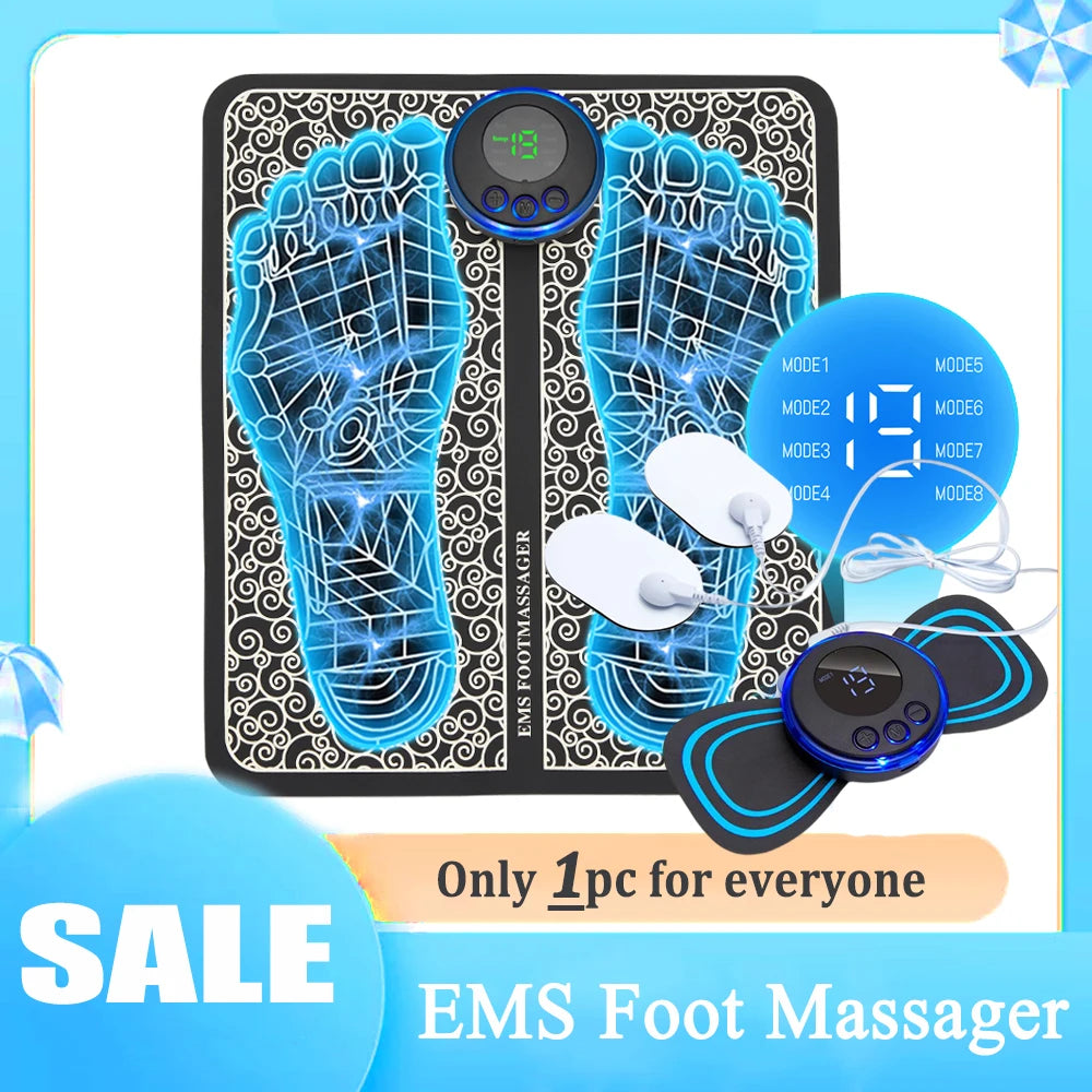 Alfombrilla de masaje de pies plegable