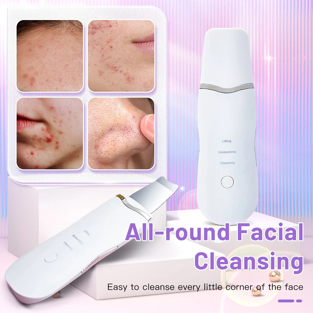 Espátula facial ultrasónica de limpieza profunda