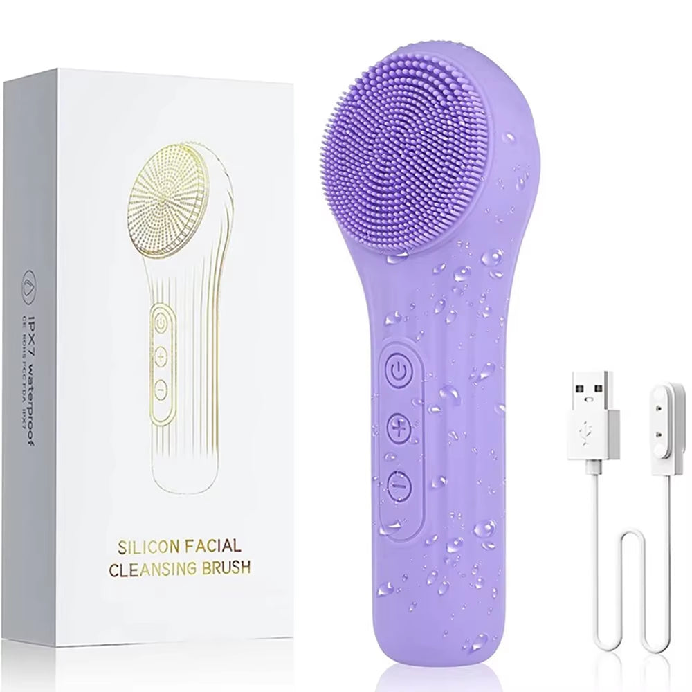 Cepillo Sónico De Limpieza Facial Recargable Y Resistente Al Agua
