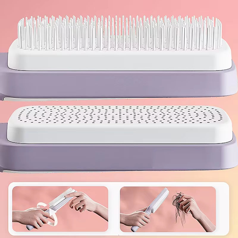Cepillo De Pelo Autolimpiable Con Un Solo Clic
