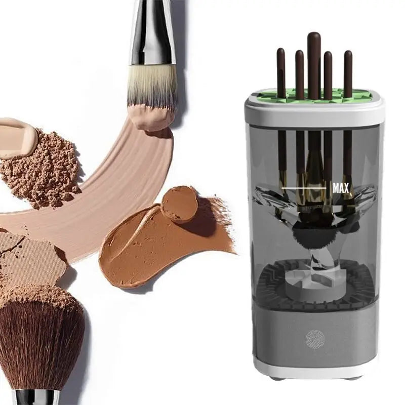 Limpiador Eléctrico De Brochas De Maquillaje: Limpias Y Secas En Segundos