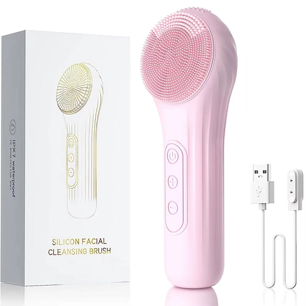 Cepillo Sónico De Limpieza Facial Recargable Y Resistente Al Agua
