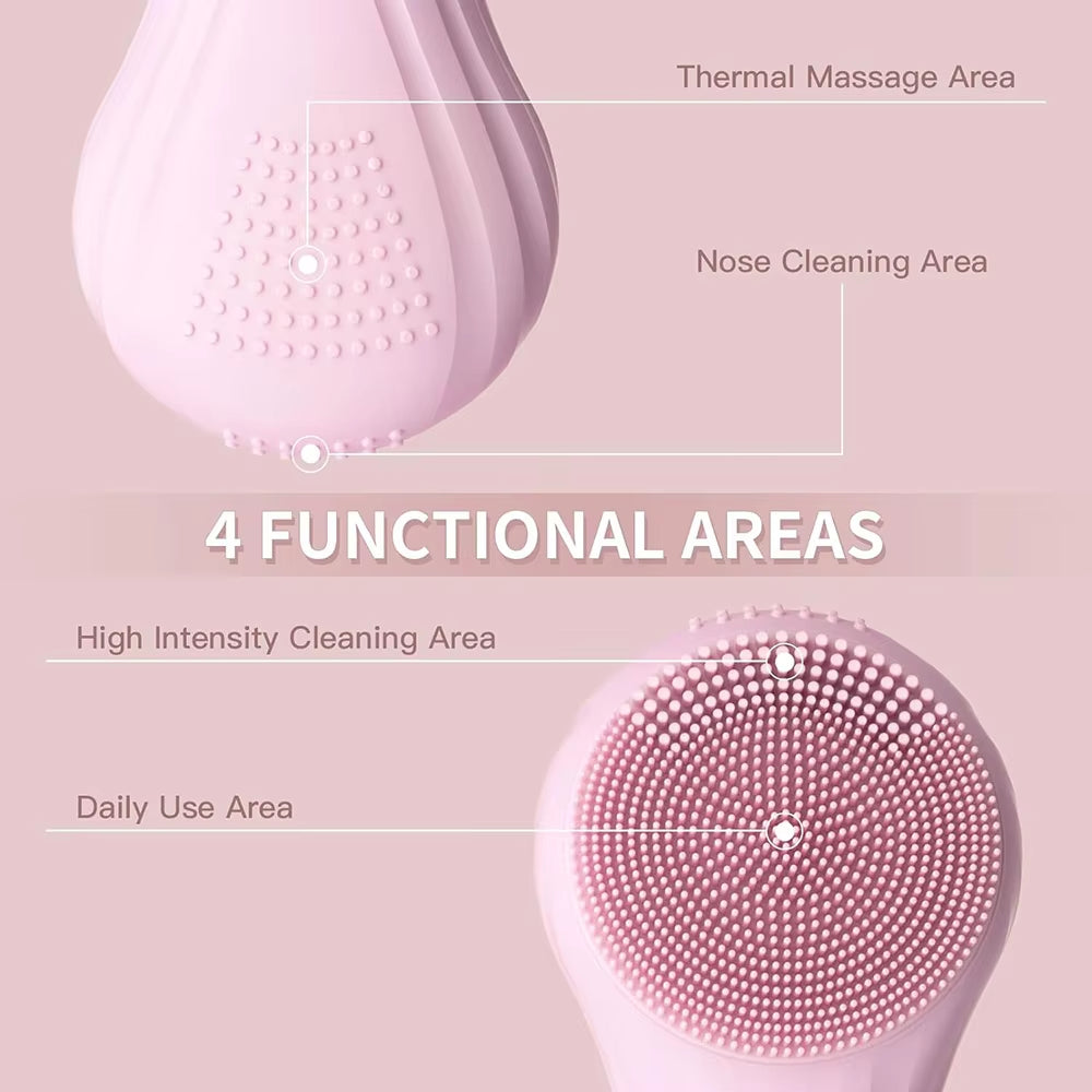 Cepillo Sónico De Limpieza Facial Recargable Y Resistente Al Agua