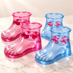 Botas para baño de pies en rosa y azul