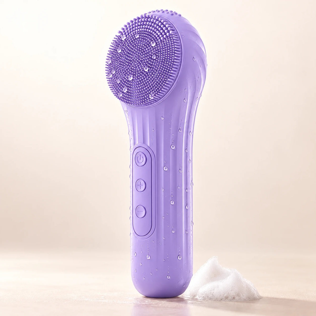 Cepillo sónico de limpieza facial, color morado